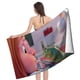 thumbnail image 4 of Leo Toalla de playa de secado rápido con diseño temático, regalo para mujeres y niñas, ideal para cumpleaños, fans, amantes de la música, uso en la playa o al aire libre, 78 × 180 cm, 4 of 6