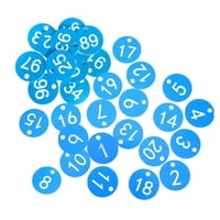 Magideal - Etiquetas Colgantes Portátiles De 100 Números 1 - 100 Etiquetas De Identificación De Equipaje Etiqueta De Llave De Número De Dormitorio De Supermercad - +Palabra Cielo Azul+Palabra Blanca