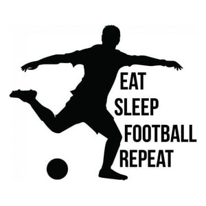 Rienda Libre Graphics - Decomural Eat Sleep Football Repeat Sports Ws-43034