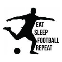 Rienda Libre Graphics - Decomural Eat Sleep Football Repeat Sports Ws-43034