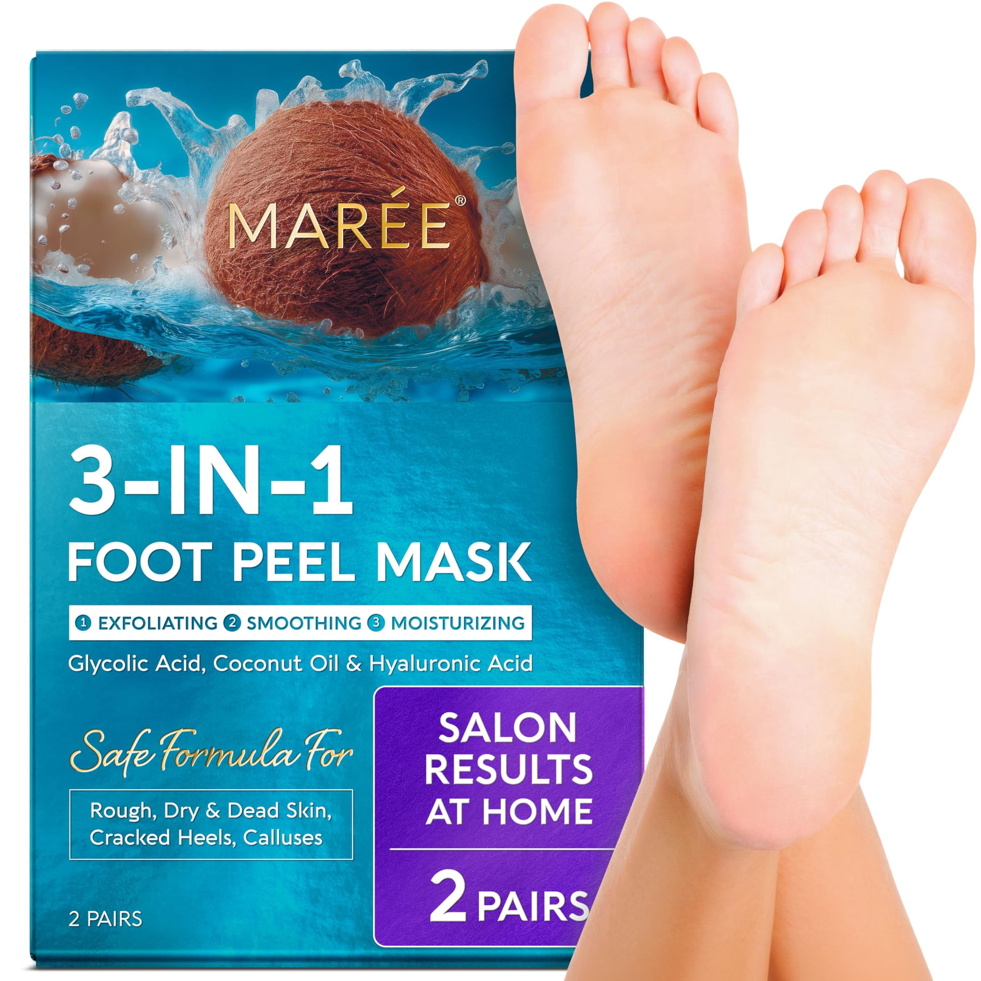 Mascarilla Exfoliante Para Pies Maree 3 En 1, Hidratante