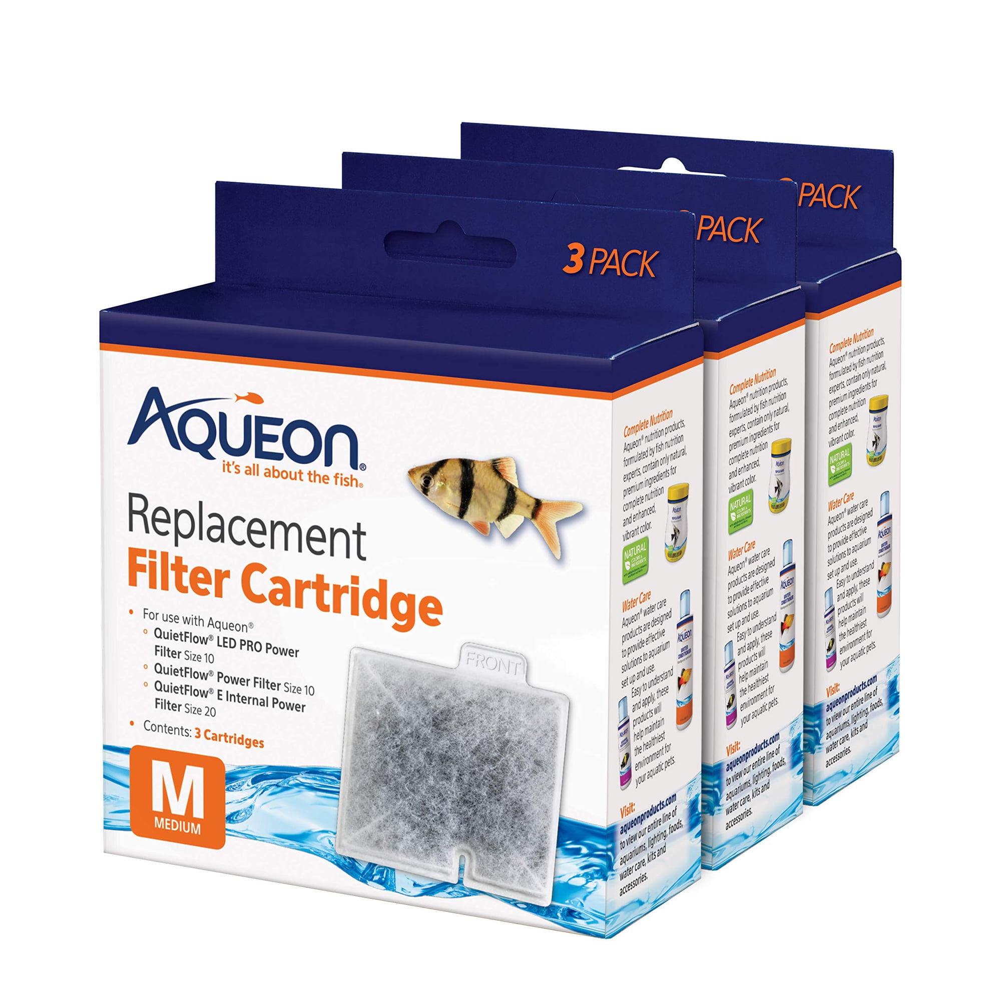 Cartuchos de filtro de repuesto Aqueon Aquarium Fish Tank, paquete de 9