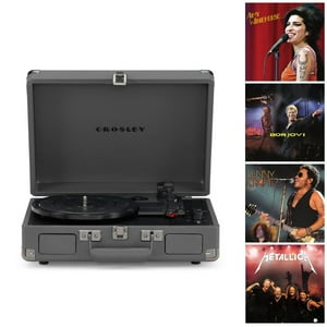 Tornamesa Crosley/ Cruiser Deluxe Bt Slate + 4Lp Exclusivos