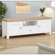 thumbnail image 2 of Rack TV "Mozart" Mueble de Televisión de Madera con Cajón - Blanco - 150x40x65 cm, 2 of 3