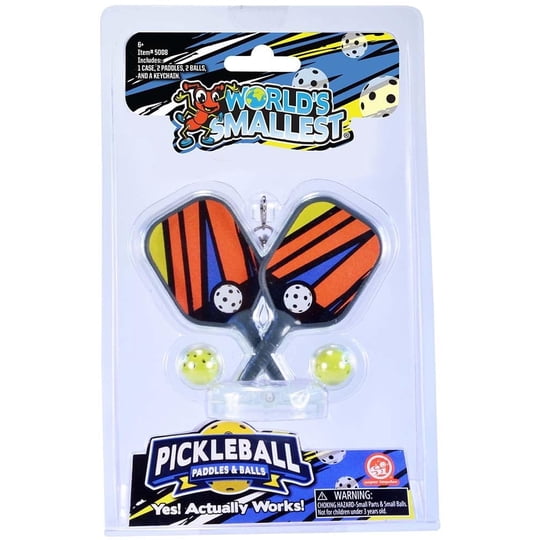 World's Smallest - El Set De Juguetes De Palas Y Pelotas De Pickleball Más Pequeño Del Mundo