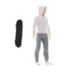 thumbnail image 3 of 1:64 Figuras Diorama Skater Boy con Monopatín Miniatura Modelo Blanco, 3 of 5