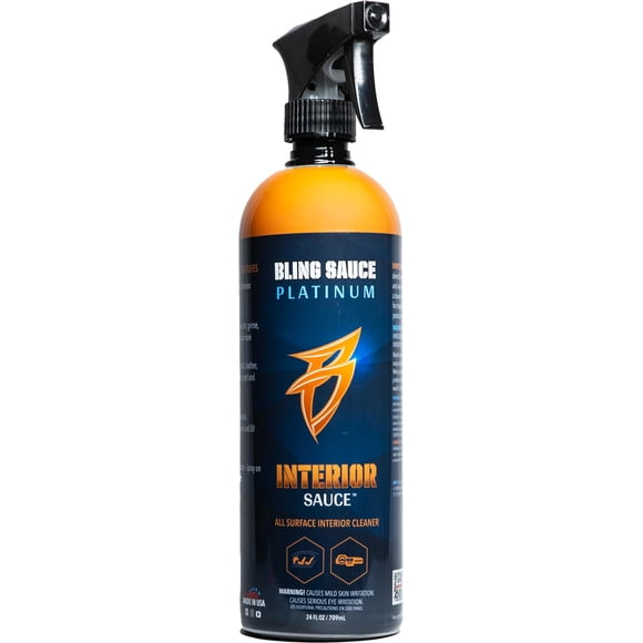 Bling Sauce Platinum Interior Sauce, aroma a lavanda, limpiador automotriz multiusos para interiores de autos, camionetas y SUV, 24 oz