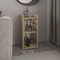 Tuhome - Bar Bajo Theba 1 Puerta Vidrio 81,3X38,1X37,6 Cm Fresno