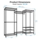 thumbnail image 5 of Organizador de Ropa VIPEK V5 de Acero Resistente 175x40x194 cm Negro, 5 of 9