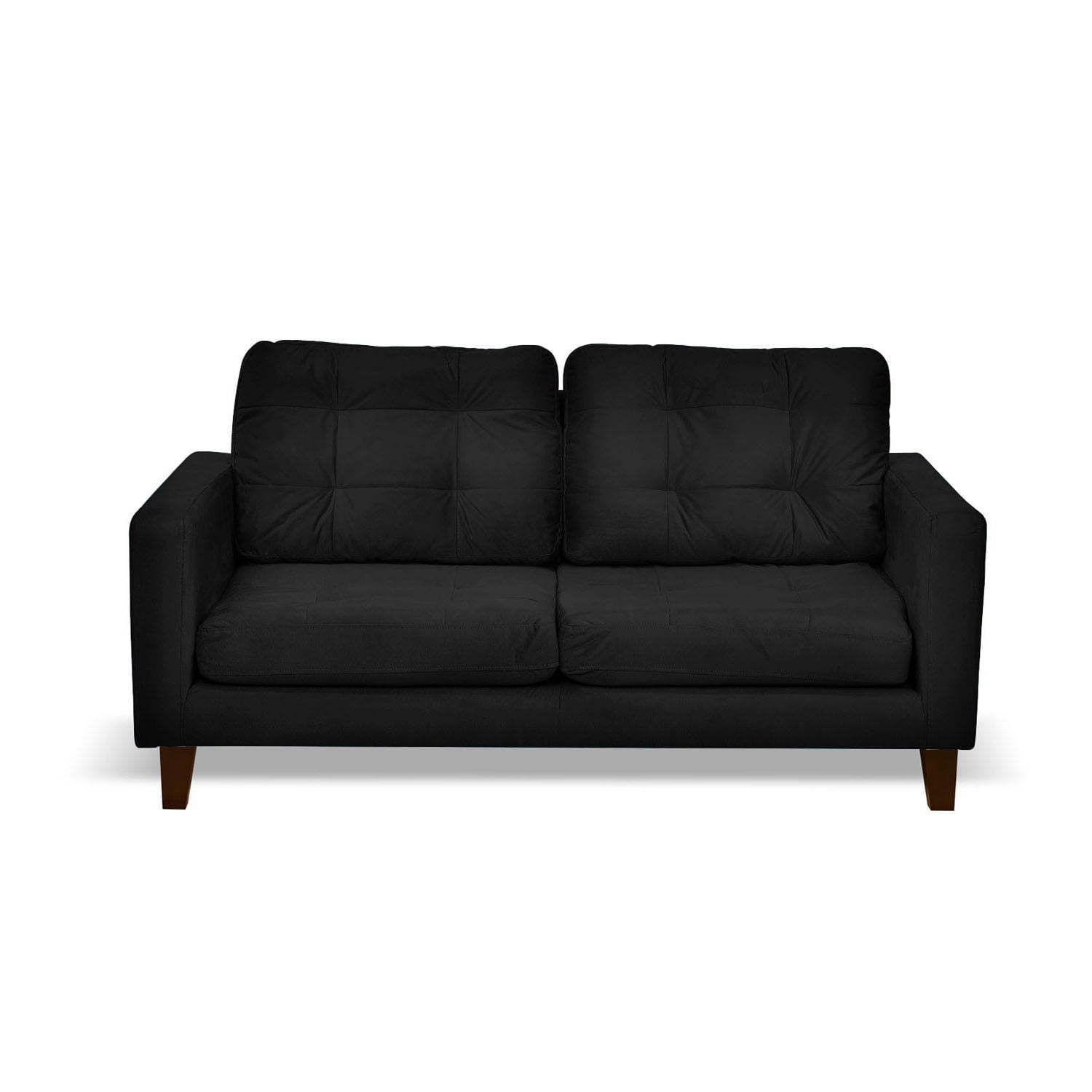 Latam Home - Sofa Napoles 2c Tela Velvet Negro