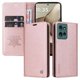 thumbnail image 1 of Funda Billetera de Cuero para Motorola Edge 50 5G con Tarjetero y Soporte - Tapa Magnética Rosa, 1 of 6