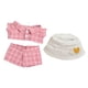 thumbnail image 2 of Conjunto De Ropa Para Muñecos De Peluche, Traje A Cuadros Rosa, Trajes Para Muñecos De Peluche De 15 Cm Con Sombrero Blanco, 2 of 3