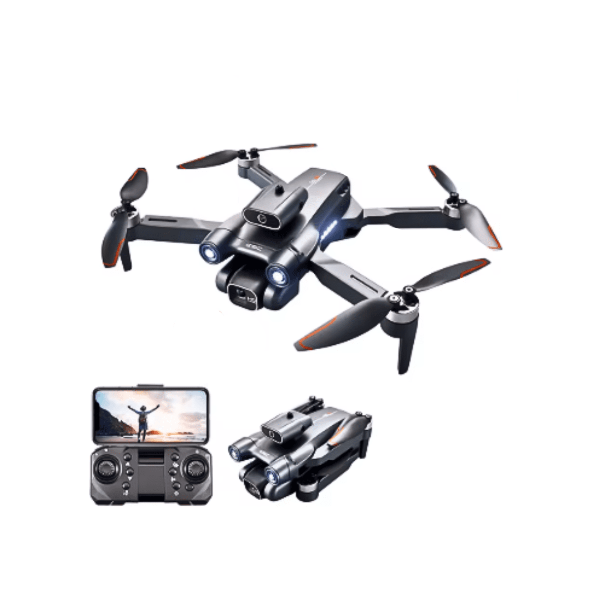 Genérico - Drone Cámara Dual Hd Sin Escobilla Evita Obstáculos Wifi