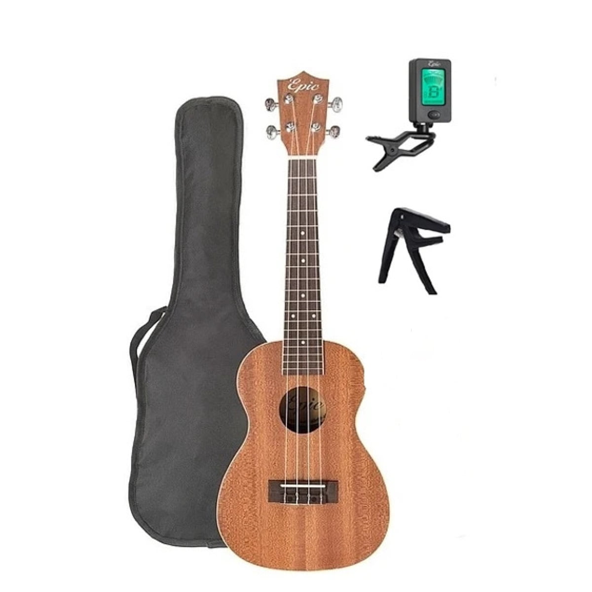 Set Ukelele Tenor Epic 26p , Con Afinador, Cejillo, Funda