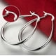 thumbnail image 1 of Aros Argollas Elegante De Plata 925 Mujer Regalo, 1 of 3
