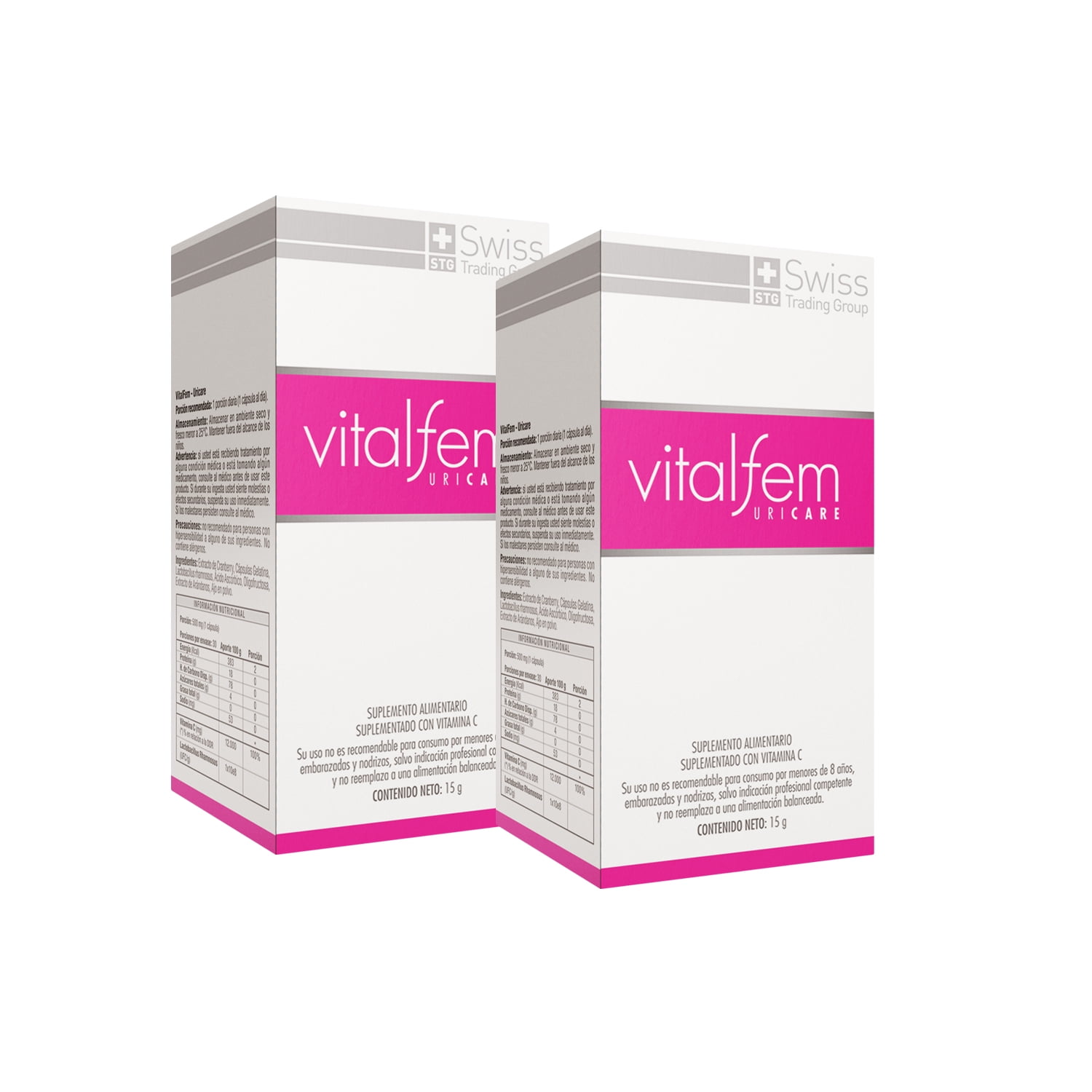 Swiss Nature Labs - Suplemento Alimenticio Vitalfem Uricare Con Vitamina C Para La Buena Salud Urinaria 60 Capsulas