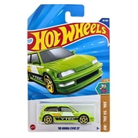 Auto Fundido A Presión Hot Wheels '90 Honda Civic Ef Escala 1:64 Verde