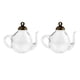thumbnail image 5 of 2Pcs Mini Tetera Botella De Cristal Vacía Deseando Vial Colgante Charms Craft Brass, 5 of 5