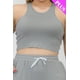 thumbnail image 4 of Conjunto De Top Corto Elástico De Tirantes Lisos Y Pantalón Fruncido Largo Gris Ultimate (talla Grande Para Mujer), 4 of 4