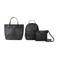 Pack Leeway Nautica Mochila + Cartera + Bandolera Negra