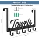 thumbnail image 2 of Toallero Azmoncy con 5 ganchos para puertas, color negro, 2 of 7