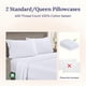 thumbnail image 3 of Fundas de almohada California Design Den 600TC, 100% algodón, color blanco, 3 of 8