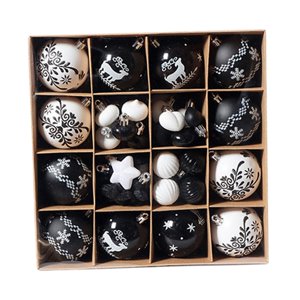 Magideal - 52 Uds. Adornos Navideños Para De Navidad, Decoraciones Colgantes, Surtido De Colgantes Navideños Para Fiesta Al Aire Libre En Interiores, Año N Negro