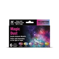 Set De 6 Aerógrafo Acrílico Metalizado Vallejo The Shifters Magic Dust, 17 Ml