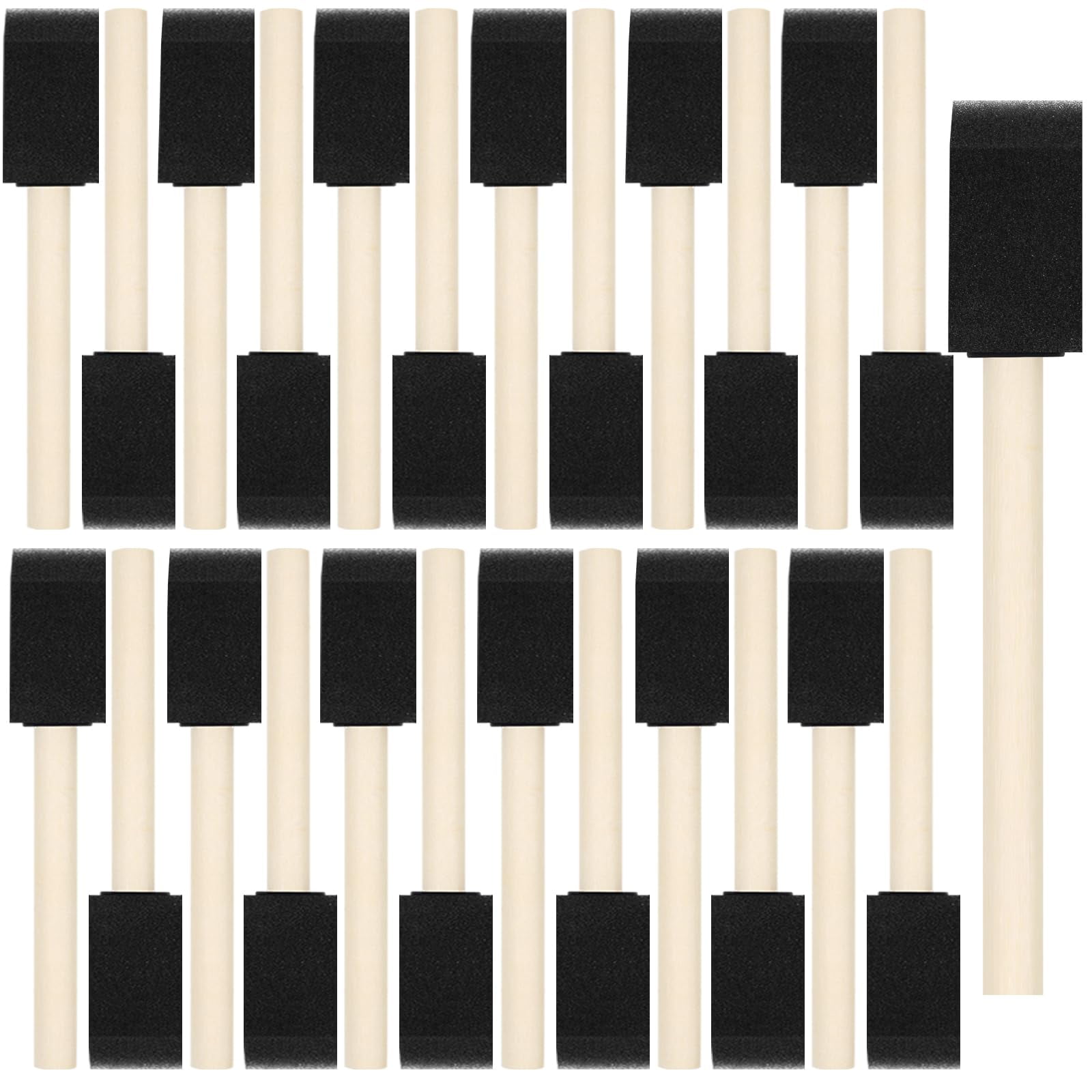 Pinceles De Espuma Vivinin De 1 Pulgada, 40 Piezas, Para Pintar