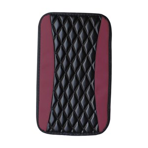 Magideal - Cojín De La Caja De La Consola Central Del Coche, Cubierta De La Caja Del Asiento Del Reposabrazos, Accesorios Interiores, Protector De La Almohadilla Burdeos