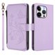 thumbnail image 2 of Funda Cartera Mariposa para [iPhone 14 Pro] con Soporte y Cremallera Morado claro, 2 of 6