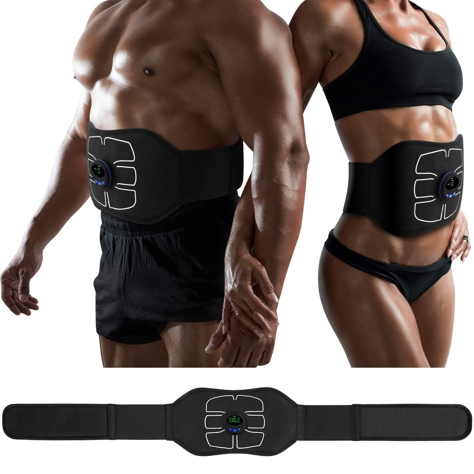 Cinturón De Tonificación Abdominal Marcooltrip Mz Abs Stimulator Black