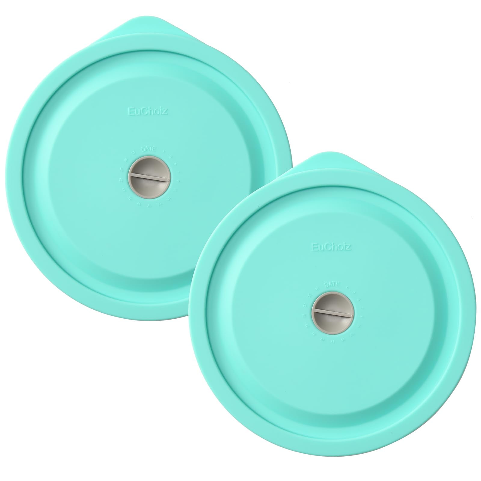 Tapas De Repuesto Euchoiz Para Pyrex 7200-pc, 2 Tazas, Turquesa, Paquete De 2