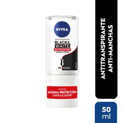Desodorante Roll On Black White. 50 Ml Nivea