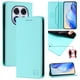 thumbnail image 1 of Funda Billetera con Soporte para Xiaomi Redmi Note 14 Pro Plus 5G Bloqueo RFID Plegable Verde menta, 1 of 6
