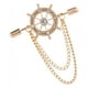 thumbnail image 5 of Broche De Cadena Con Borlas, Alfiler De Traje De Aleación, Joyería Para Camisa, Fiesta, Regalo Del Día Del Padre, Oro, 5 of 5