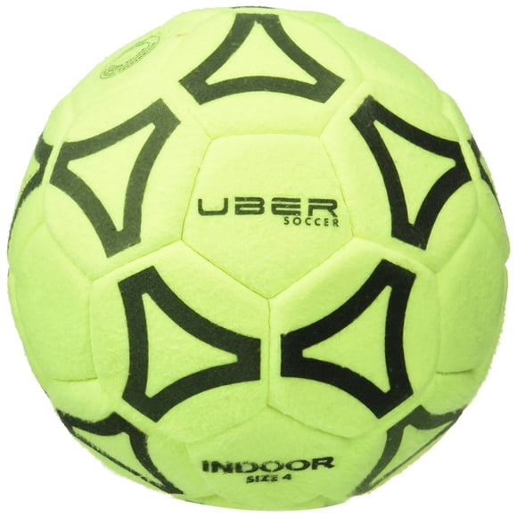 Pelota de fútbol Uber Soccer talla 5 amarilla de fieltro para interior