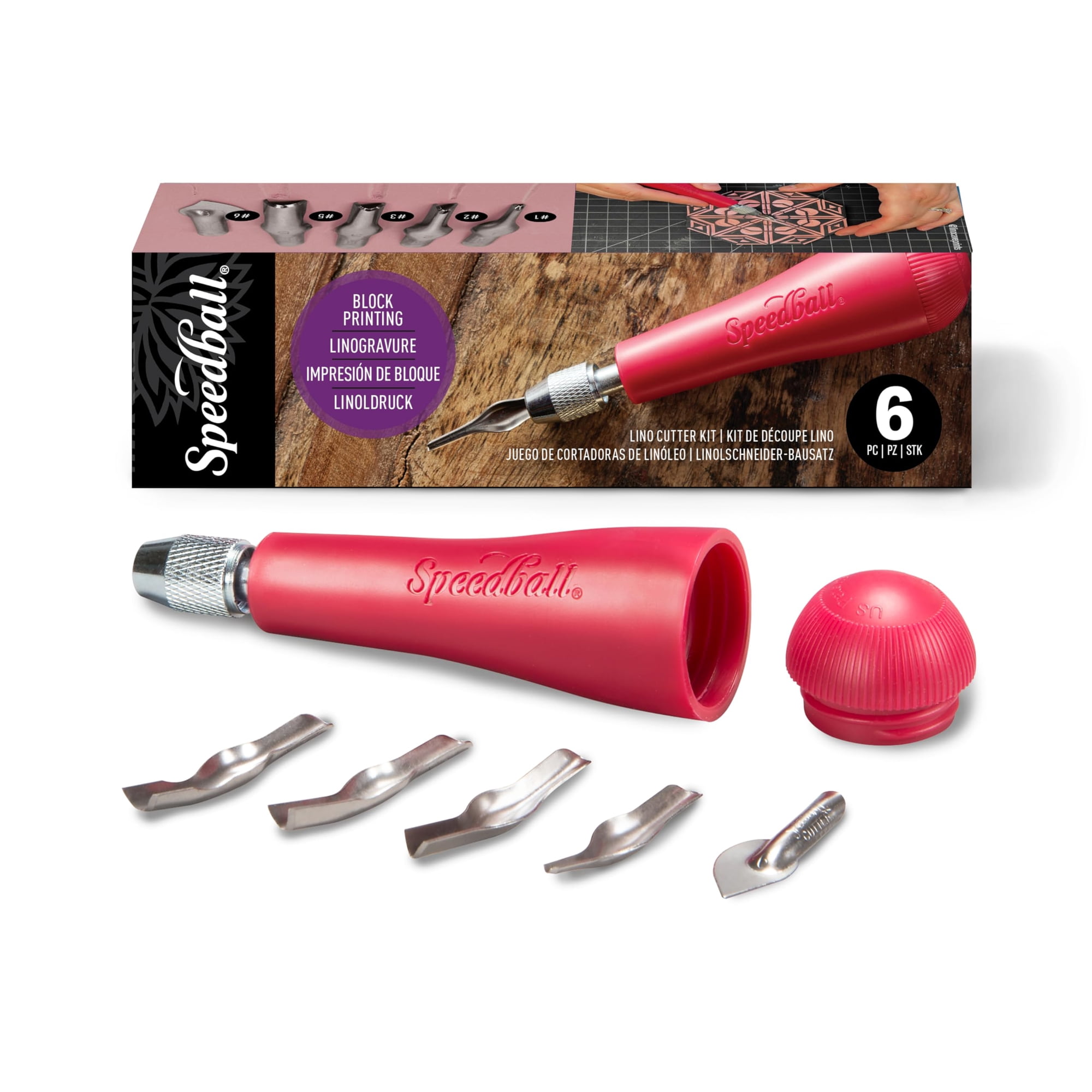 Cortador De Linóleo Speedball 4131 Con 5 Cortadores Variados