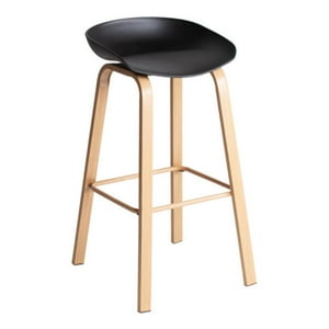 Pandalino - Taburete Viggo 75Cm Negro | Asiento Cómodo | Estilo Nórdico Negro
