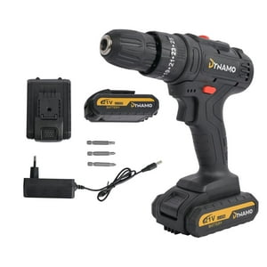 Dynamo Tl - Taladro Desatornillador Inalámbrico Dynamo 21V + 2 Baterías Negro