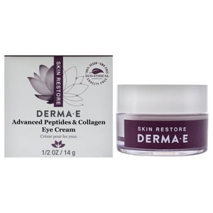 Derma-E - Crema Para Ojos Avanzada De Péptidos Y Colágeno De Para Unisex - 0.5 Oz De Crema