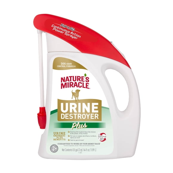 Destroyer de orina Nature's Miracle para perros, 1,89 L con pulverizador