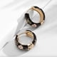 thumbnail image 2 of Pendientes bohemios con diseño de flores para mujer (negros), 2 of 3