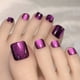 thumbnail image 1 of 24 pcs Reusable Cat Eye Press On Toe Nails - Long-Lasting Fake Foot Nail Stickers for a Glamorous Look, 1 of 2