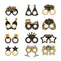 Magideal - 12 Piezas Gafas De Año Nuevo Accesorios Para Fotos De Año Nuevo Fantasía Creativa 2024 Gafas De Año Nuevo Decoración De Año Nuevo Para Adultos Niños V