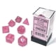 thumbnail image 1 of Juego de dados poliédricos Chessex Borealis rosa/plateado con luminaria, 1 of 2