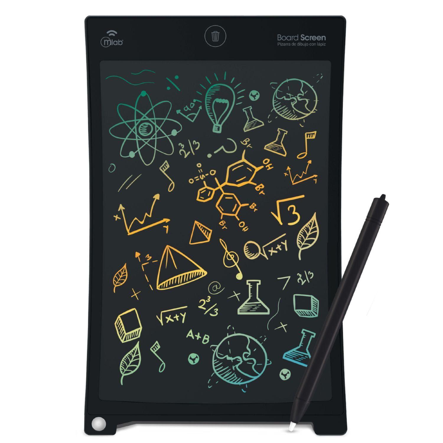 Mlab - Pizarra Lcd 10″ Board Screen Con Lápiz Y Borrado Fácil - Ps