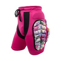 Ioensy - Pantalones Cortos Acolchados Para Niños Equipo De Protección De Patinaje Eva Para Andar En Monopatín Esquí Al Aire Libre Rosa Xs