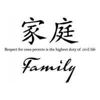 Rienda Libre Graphics - Decomural Family Chinese Symbol Ws-34133