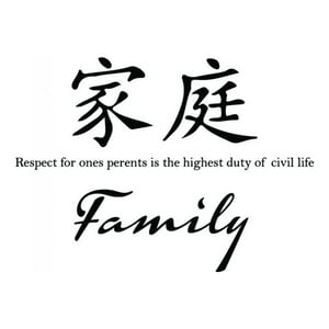 Rienda Libre Graphics - Decomural Family Chinese Symbol Ws-34133
